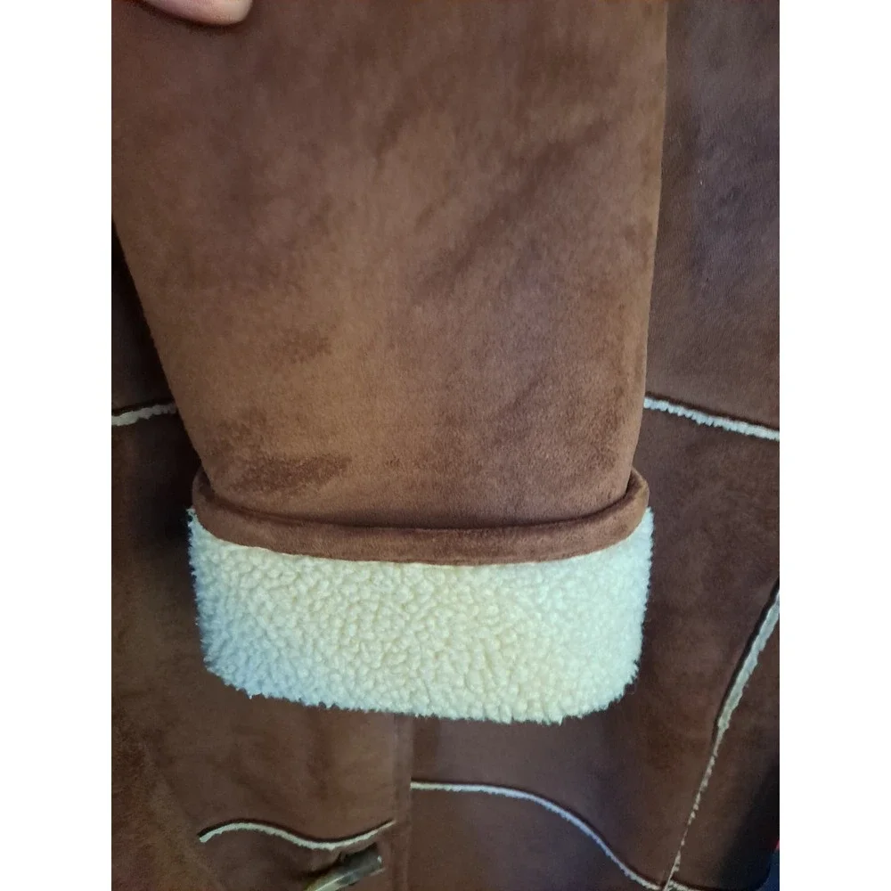 Lauren Ralph Lauren Faux Leather Sherpa Jacket Size Medium‎